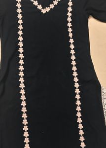 Black embroidered Kurta