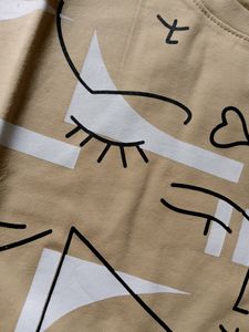 Skin Colour Print Buggy Tshirt With Tag