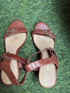 Brown Ankle Strap Heels