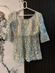 silver Lehenga