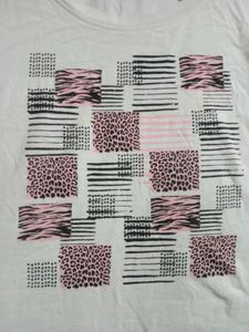 MAX Graphic Printed White T-shirt, Size - S