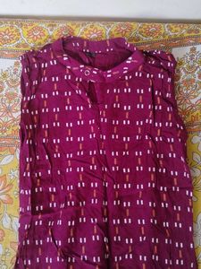 Stylish Maroon Printed Dress