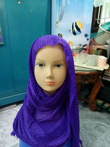 Dark Violet Shawl Dupatta Hijab