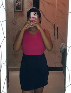 Pink &amp; Black Short Dress