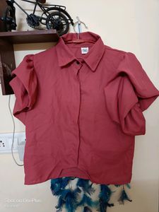 New Shirt Cum Top With Puffy Sleeves ( New Unused)