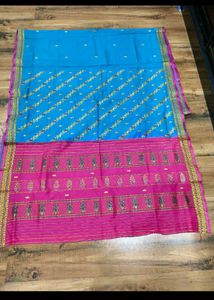 Blue & Pink Saree