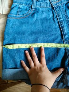 Classic High-Waisted Denim Shorts