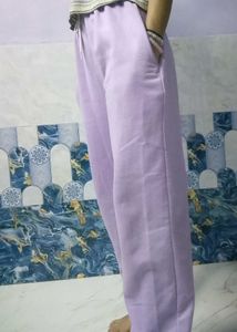 Striped Tee &amp; Lavender Joggers Set