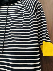 Striped Hoodie Top