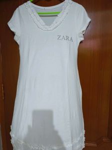 Zara White Casual Dress