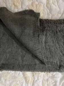 Gray Knitted Scarf