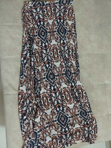 Patterned Top and Skirt Set