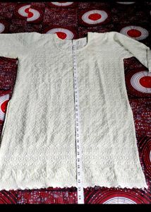 Light Pastel Green Chickenkari Elegant Tunic