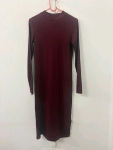 Burgundy Midi Dress