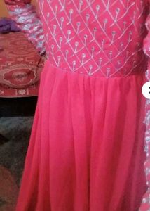 Deep Pink Anarkali For Women