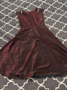 Sparkly Maroon Party Dress