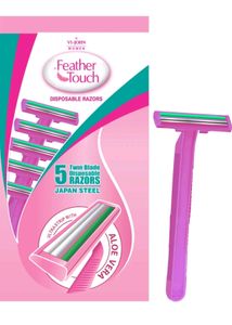Pack Of 5 Vi-john Feather Touch Razor