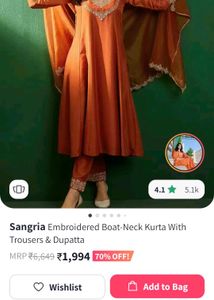Embroidery Falred Kurta Suit Set