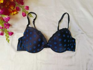 🇳🇿💫💗Polka Dot Neavy Blue Black Bra