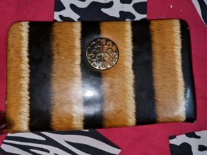 Statement Striped Clutch Bag | Pre-Loved