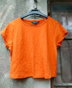 Roadster 2 Crop T-Shirt Combo Orange &amp; Olive Green