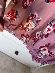 Pink Floral Crop Top