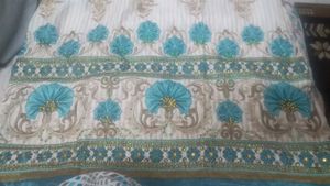 Elegant Embroidered Kurta in firozi colour