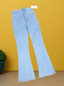 M@101 Size-28 Flare Jeans - Light Wash Denim