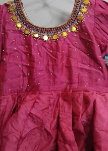 Elegant Ethnic Lahenga with Blouse Maggam Work