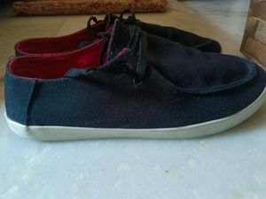 Black Colour Shoes With White Sole .