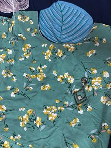 Floral Print Dress with Belt