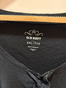 Old Navy Black Ruffle Top XXL