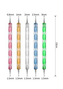 5 Pieces Nail Art Dotting Tool