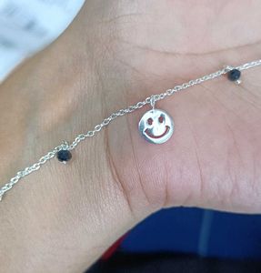 GIVA 925 Real Silver Kid Smily Charm Anklet