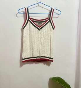 Cable Knit Cropped Tank