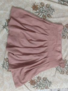 Pink Pleated Mini Skirt