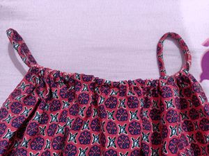 Purple poly crepe fit and flare dress