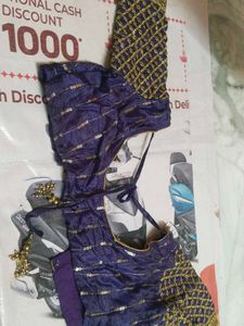 Embroidered Purple Blouse