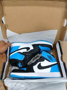 NIKE AIR JORDAN 1&#39;S RETRO HIGH &#34;UNC TOE&#34; UK7.5