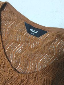 Brown Knit Top