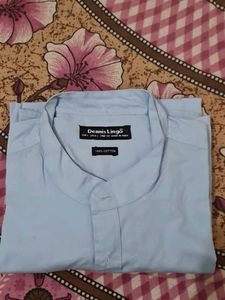 Dennis Lingo Blue Cotton Shirt