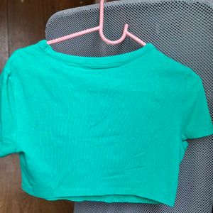 Green Cropped Tee
