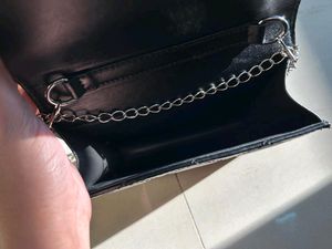 Styli Black Quilted Shoulder Bag