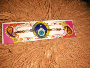Handmade Rakhi with Pearl Beads
