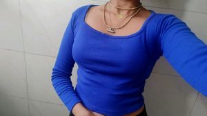 Blue Long Sleeve Top