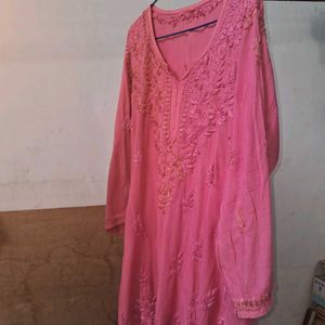 Modal Chikankari Short Kurti