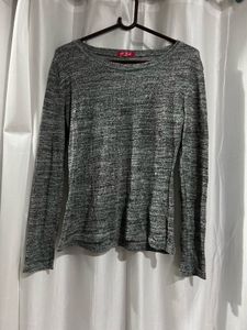 Gray Long Sleeve Top