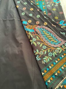 Brand New Black Saree with Attached blouse piece