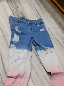 Ripped Ombre Jeans