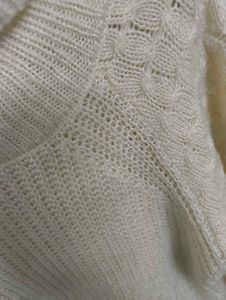 High Neck Cable Knit Sweater